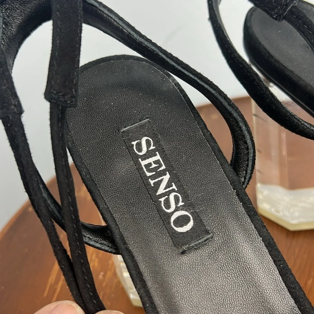 Senso Vee size 39 women’s clear geometric block heel